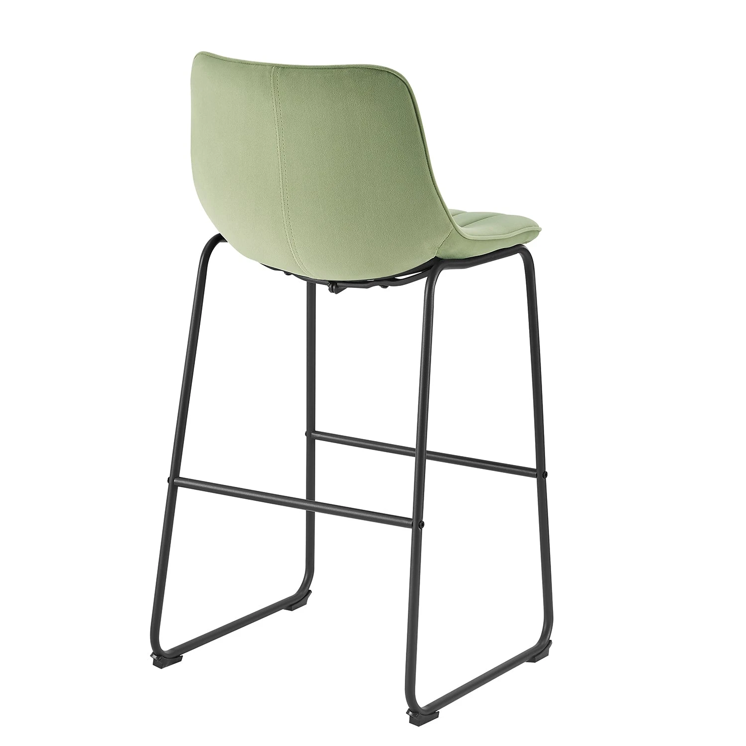 Sutton Set Of 2 Barstools With Fluted Back (Sage Green Velvet) - Image 7