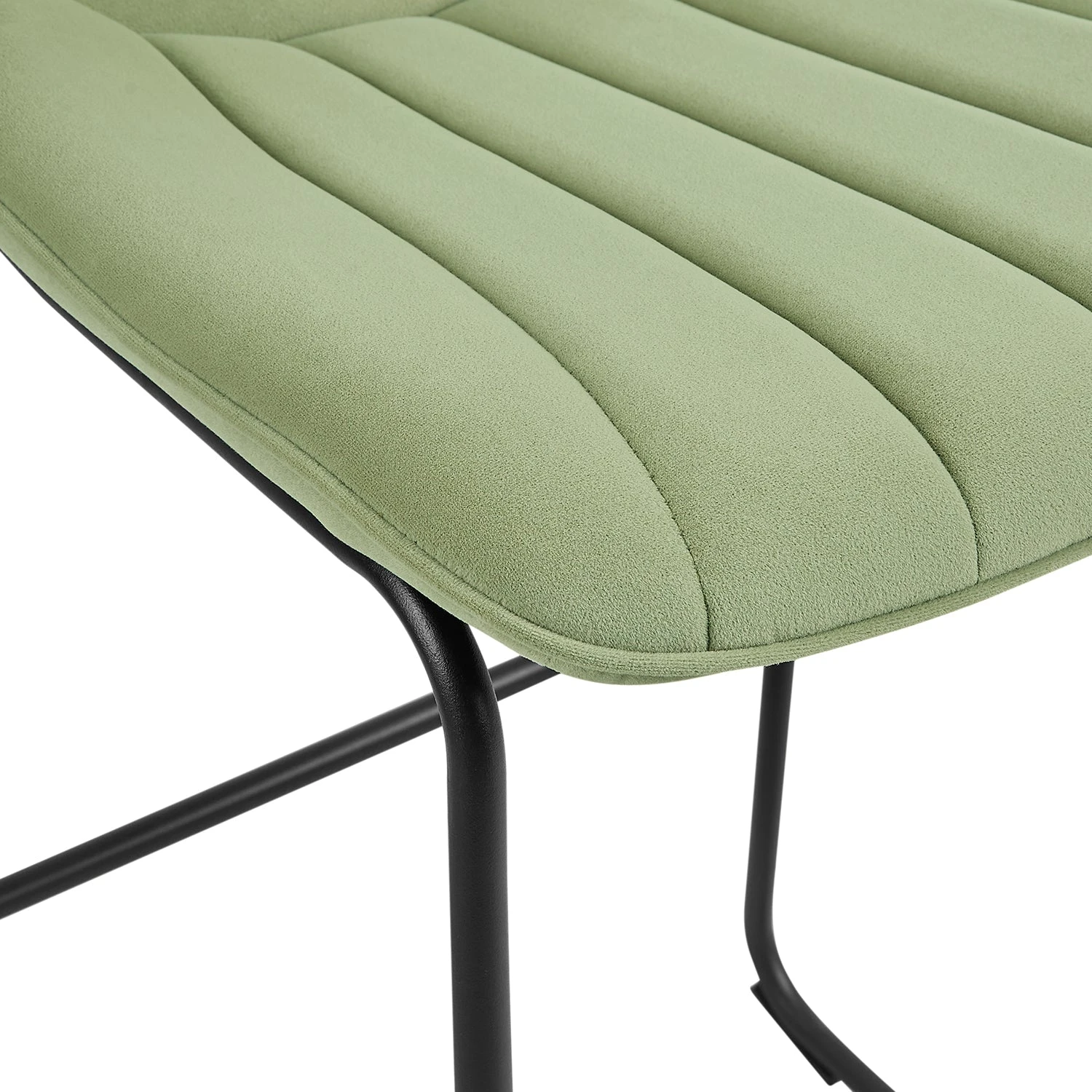 Sutton Set Of 2 Barstools With Fluted Back (Sage Green Velvet) - Image 8