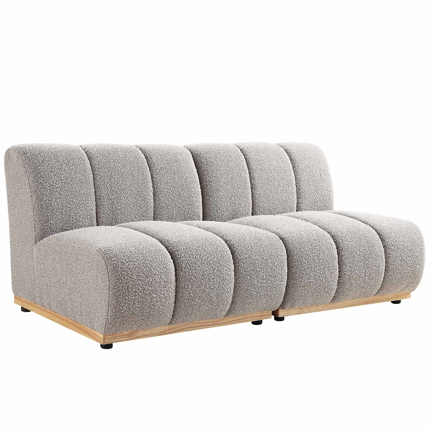 Granvia Taupe Boucle Modular Sofa, 2-Seater Sofa - Image 5