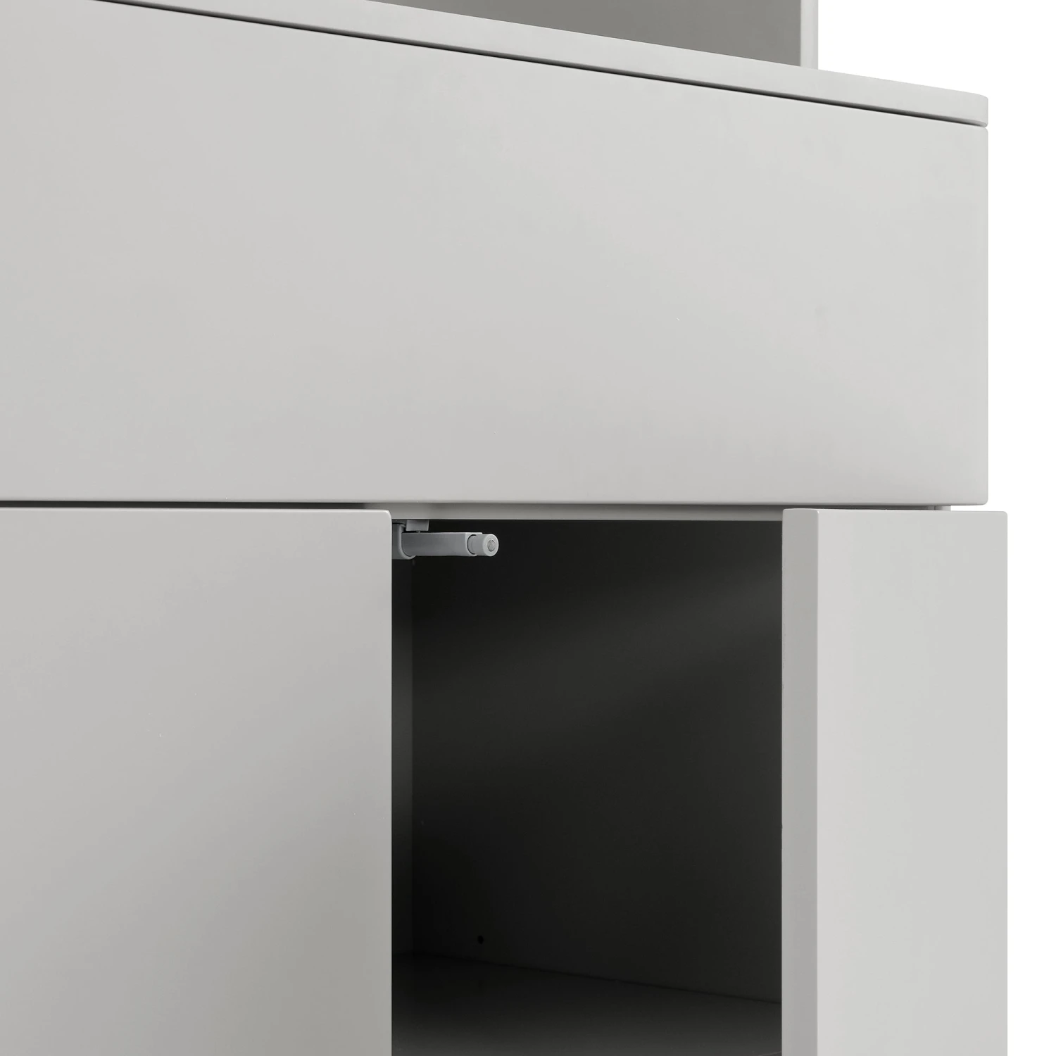 Agnes Curved Edge Dresser, Dove Grey With Oak Top - Image 13