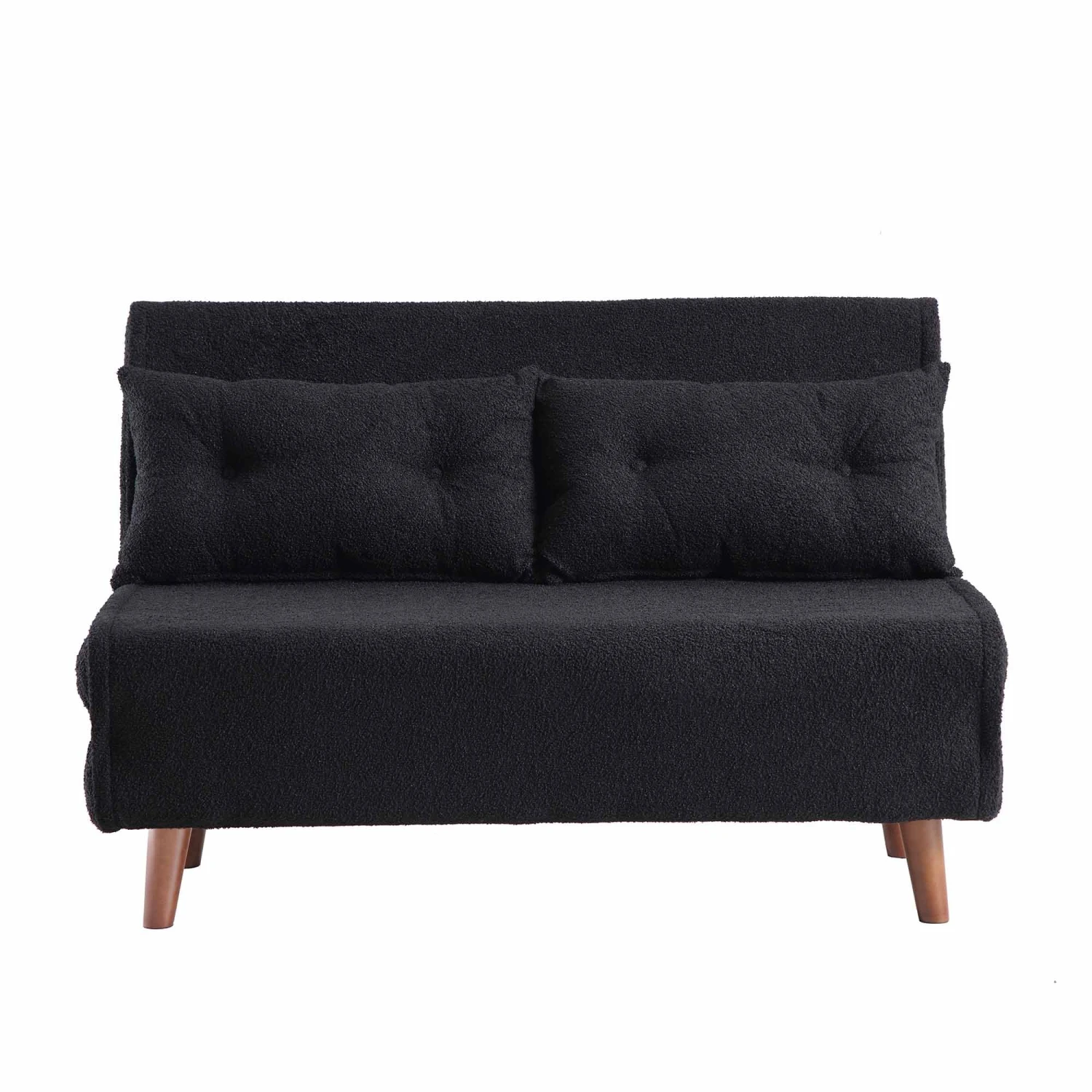 Algo Sofabed With Cushions In Charcoal Teddy Fabric 2 Seater - Image 5