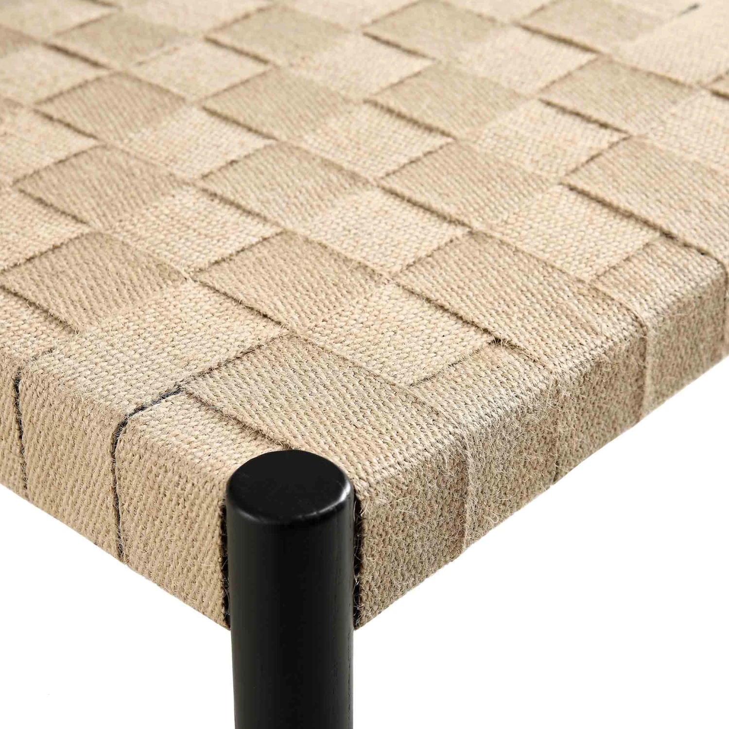 Ditton Set Of 2 Elm Wood And Jute Dining Chairs, Black - Image 12