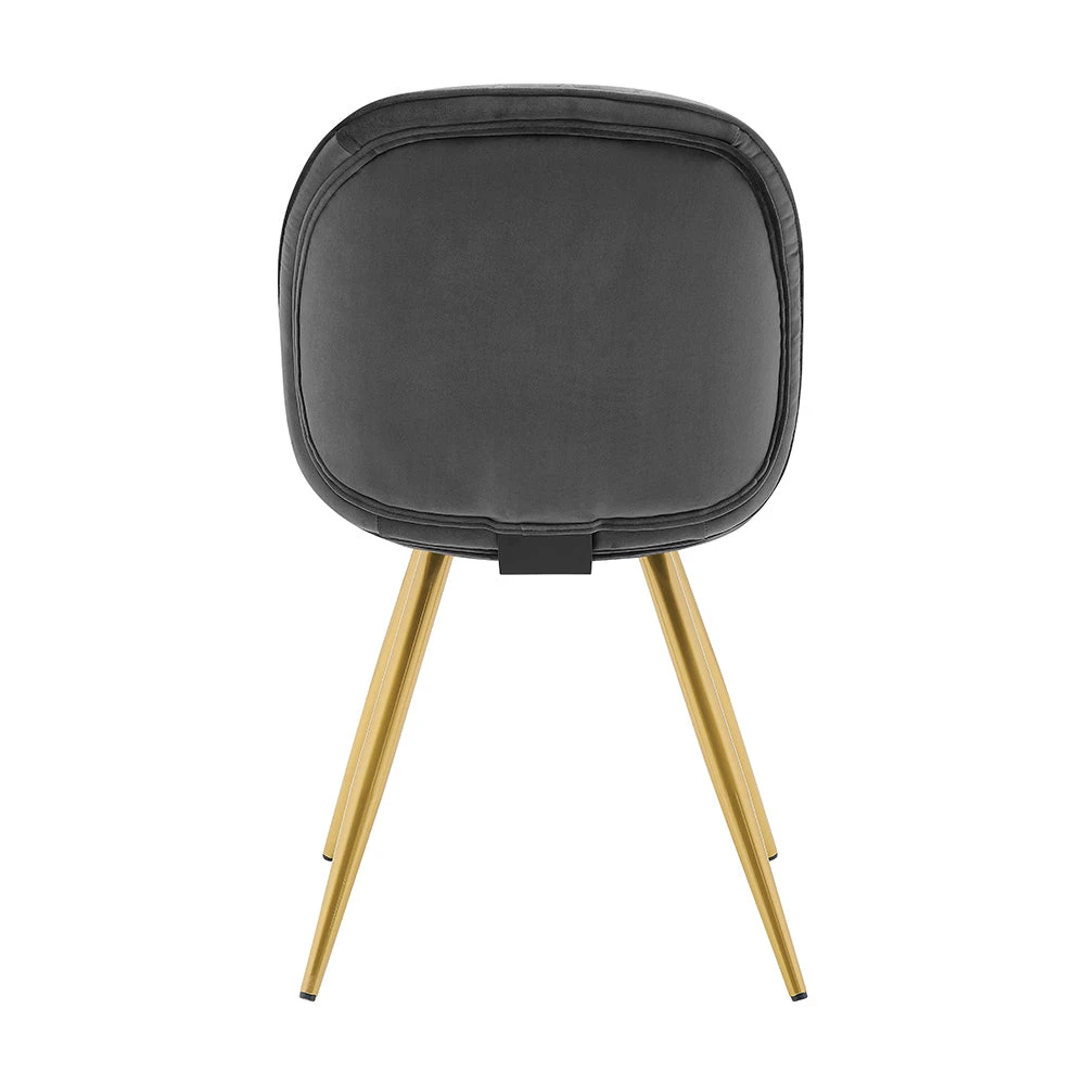 Set Of 2 Cosford Diamond Stitch Dining Chairs (Grey Velvet) - Image 8