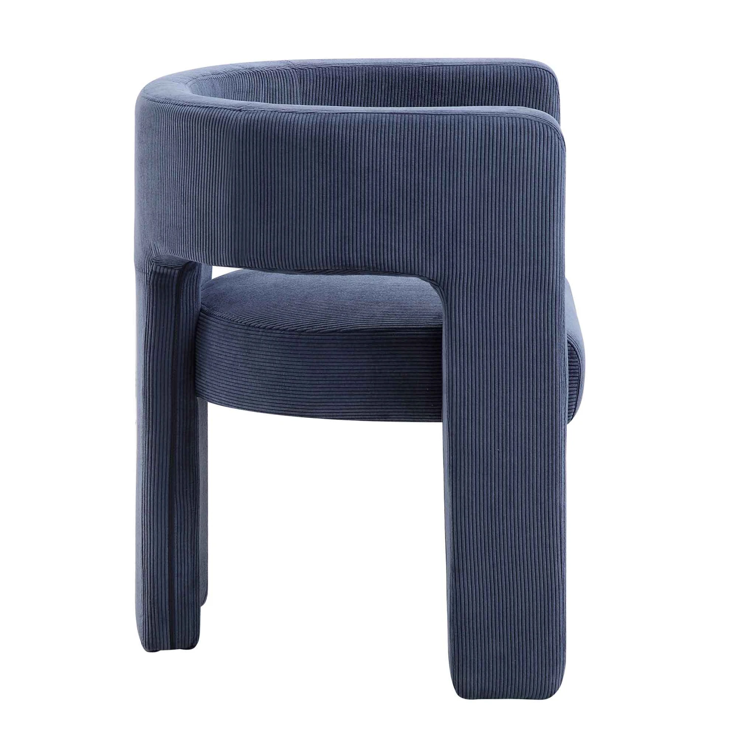 Greenwich Blue Corduroy Dining Chair - Image 6