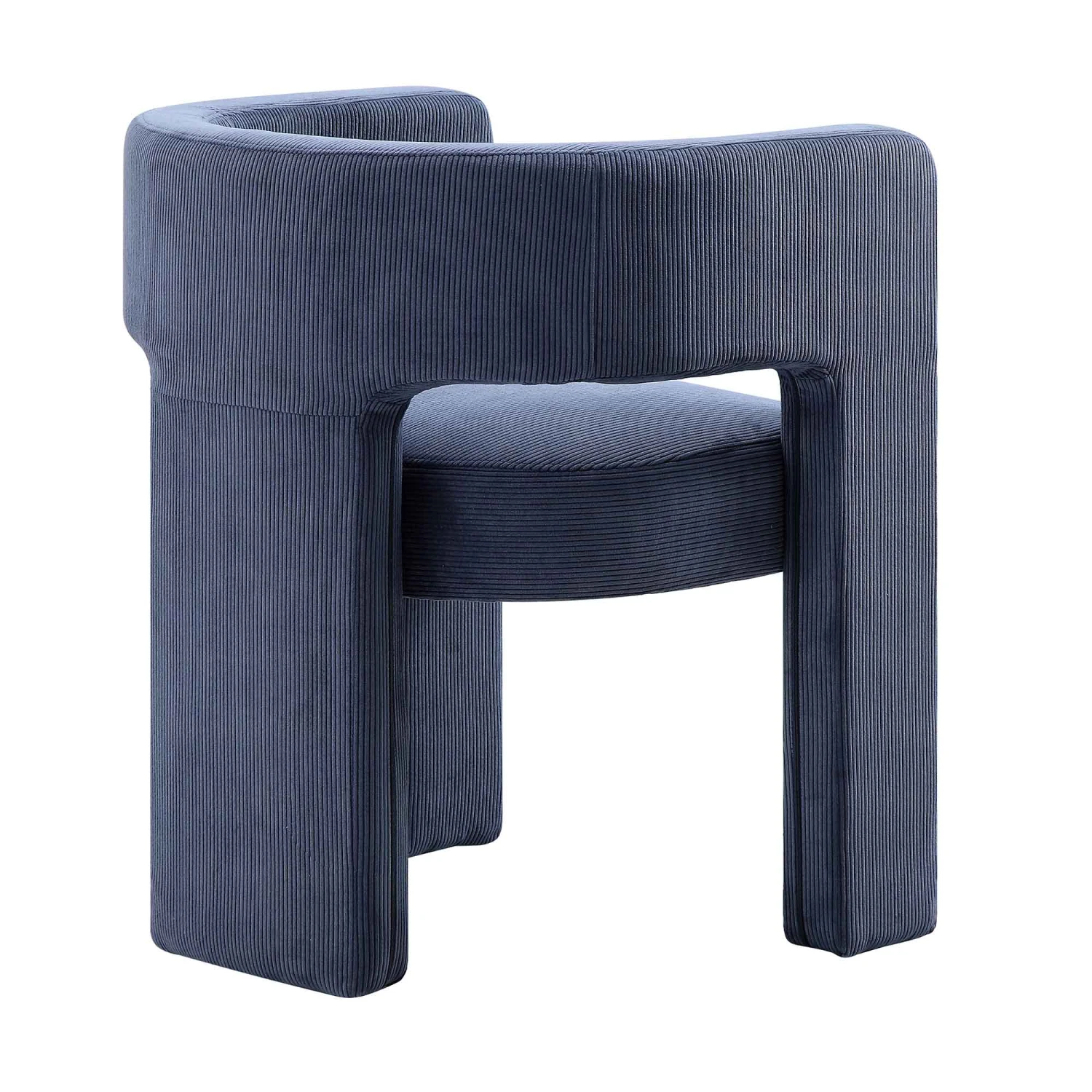 Greenwich Blue Corduroy Dining Chair - Image 7
