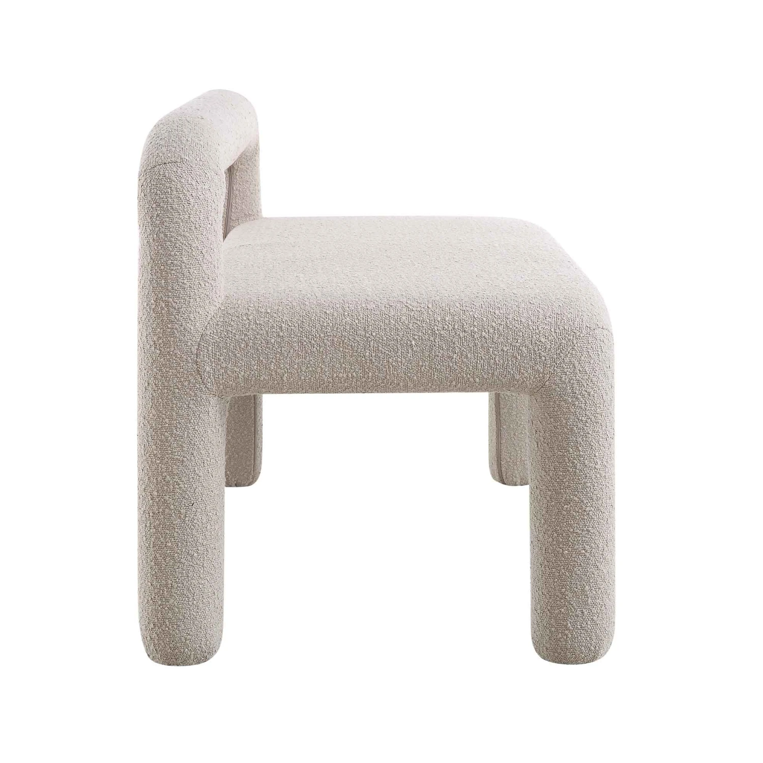 Libby Light Taupe Boucle 3 Seater Dining Bench - Image 6