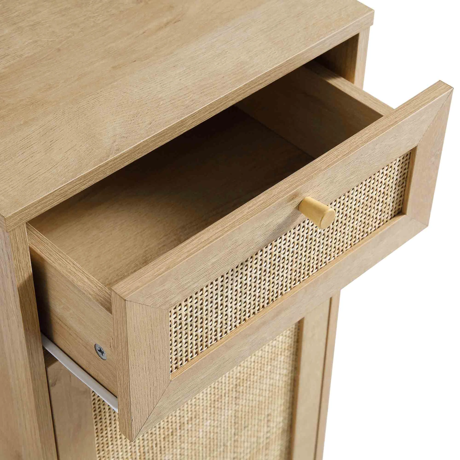 Frances Woven Rattan 1-Door Bathroom Cabinet, Natural - Image 10