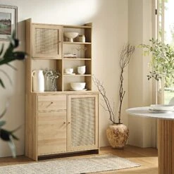 Frances Woven Rattan Dresser, Natural