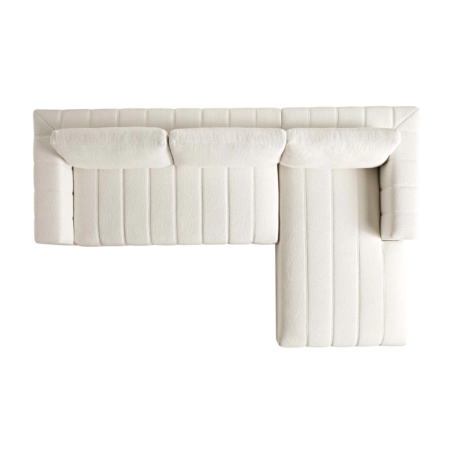 Belsize Beige Boucle Sofa With Wooden Base, Large Chaise Right Hand Facing - Image 7