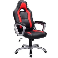 Gaming Chair Racing Sport Style Swivel Office Chair In Black & Red