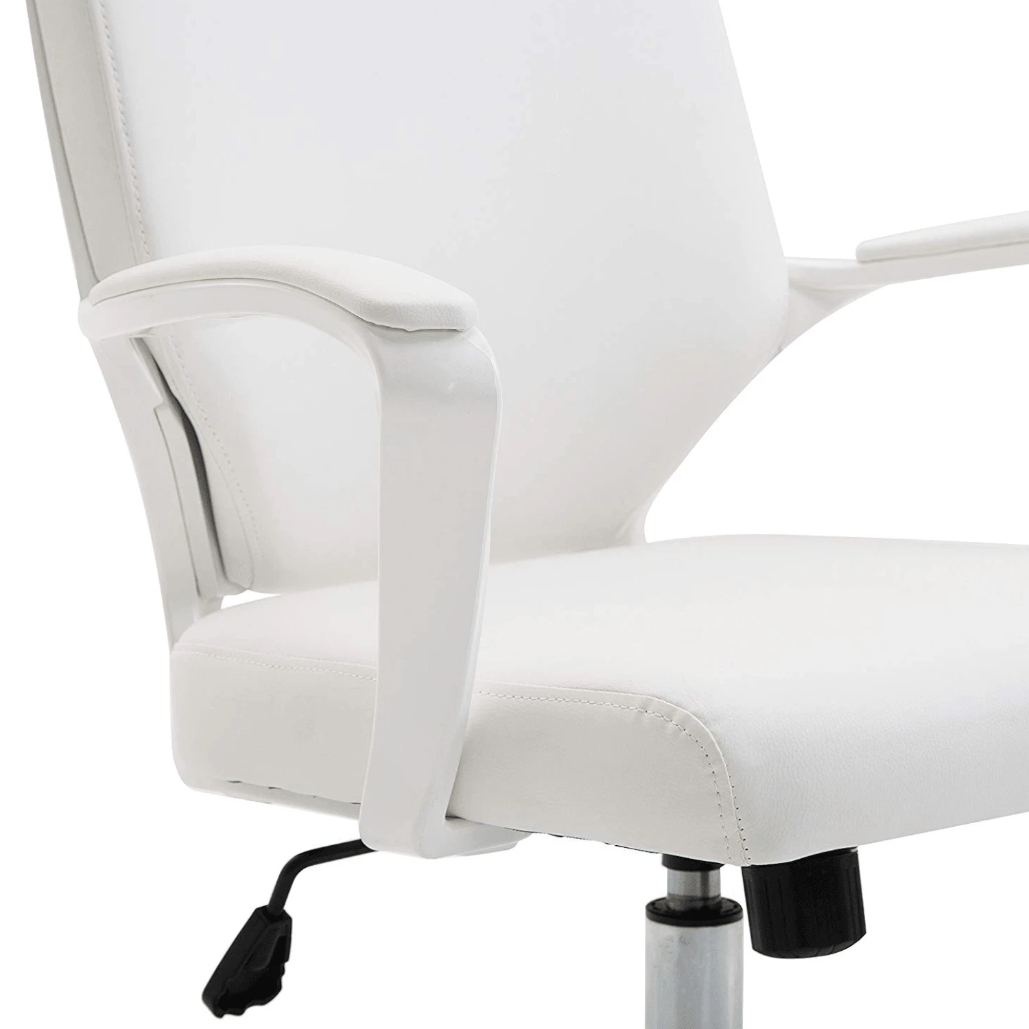 Cherry Tree Furniture High Back Modern Design PU Leather Swivel Office Chair Computer Desk Chair, MO68 White - Image 6