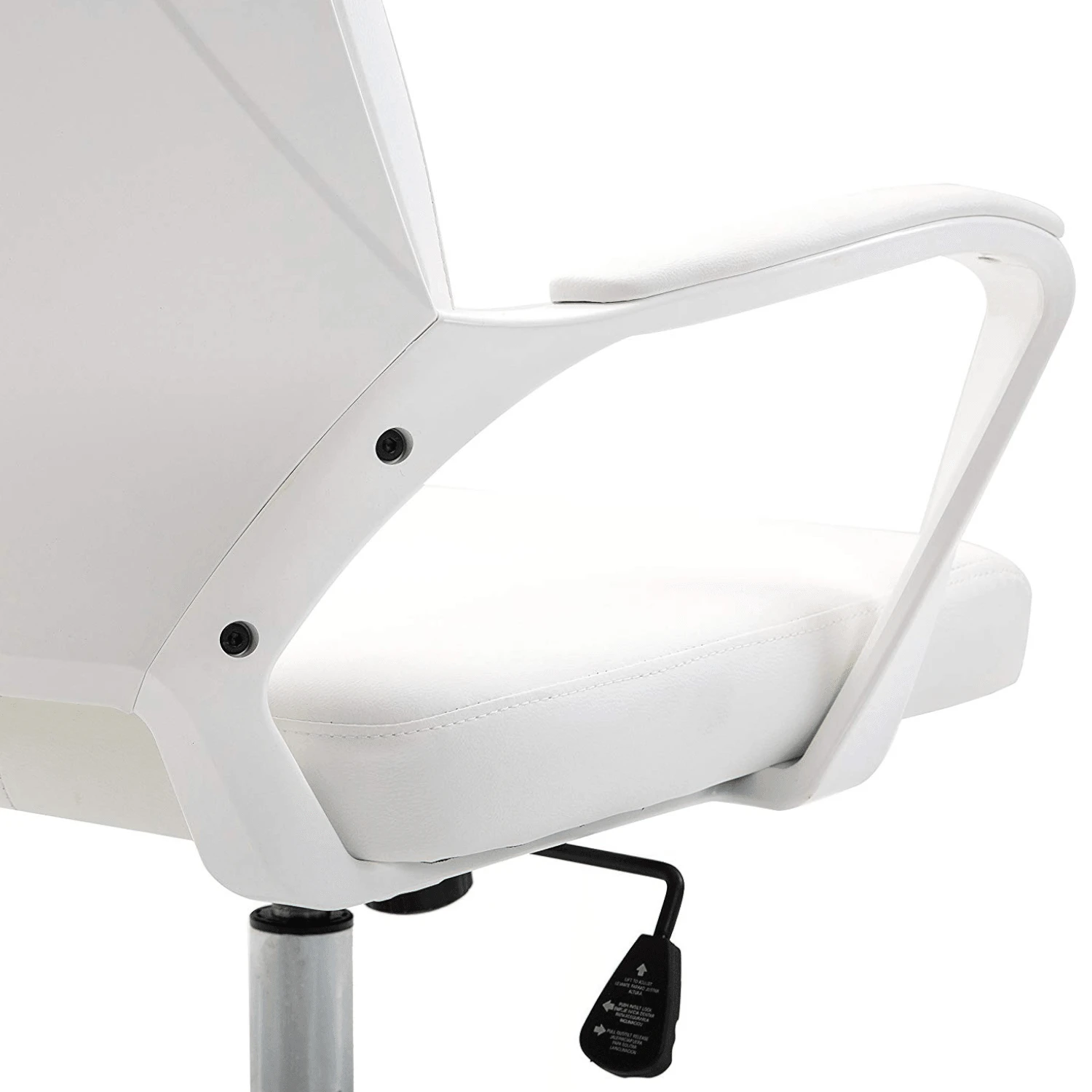 Cherry Tree Furniture High Back Modern Design PU Leather Swivel Office Chair Computer Desk Chair, MO68 White - Image 7