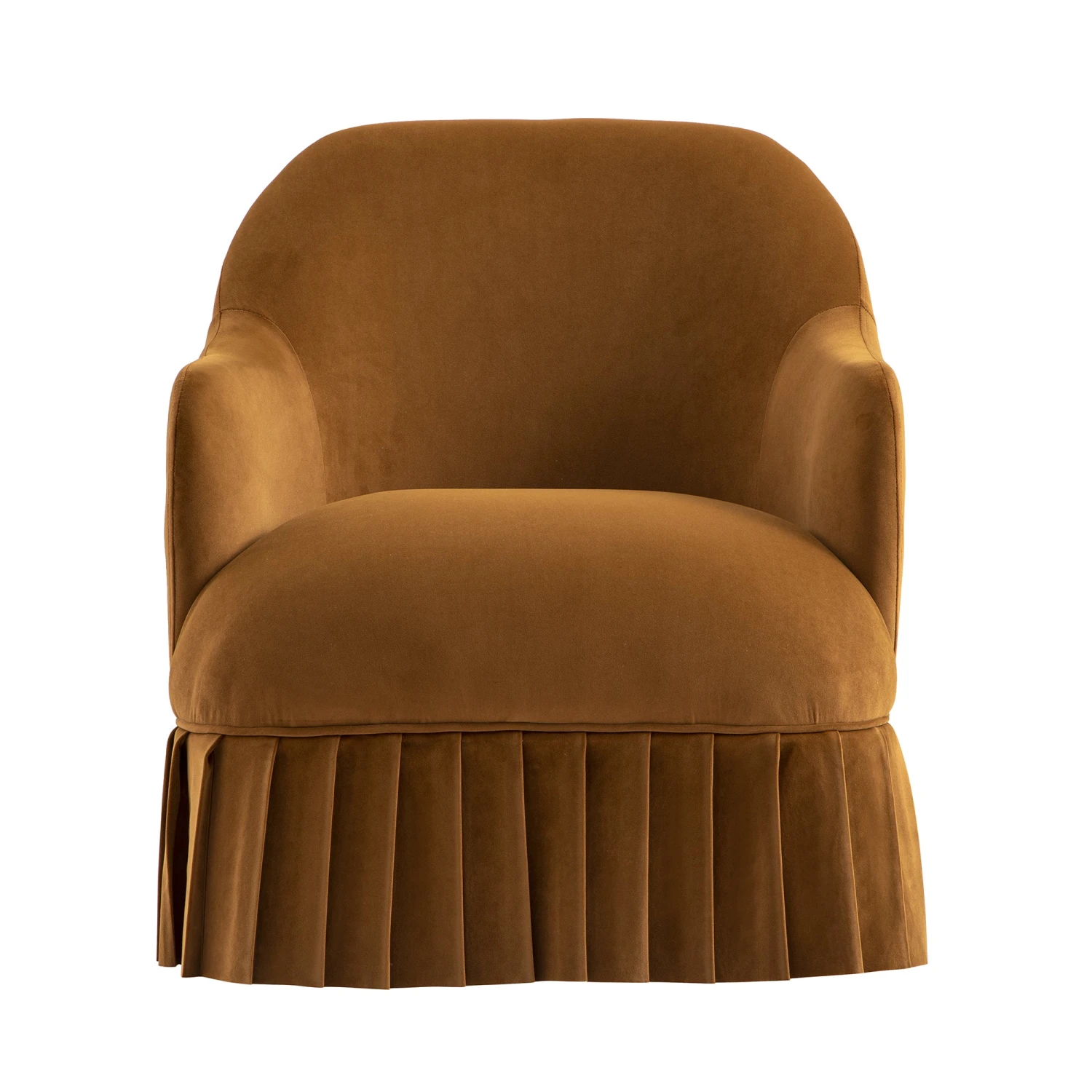Calliope Skirted Armchair, Cinnamon Velvet - Image 7