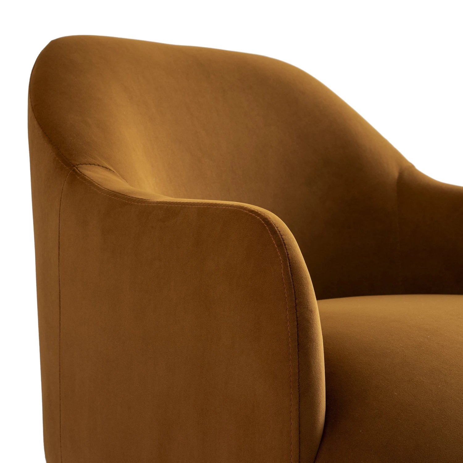 Calliope Skirted Armchair, Cinnamon Velvet - Image 14