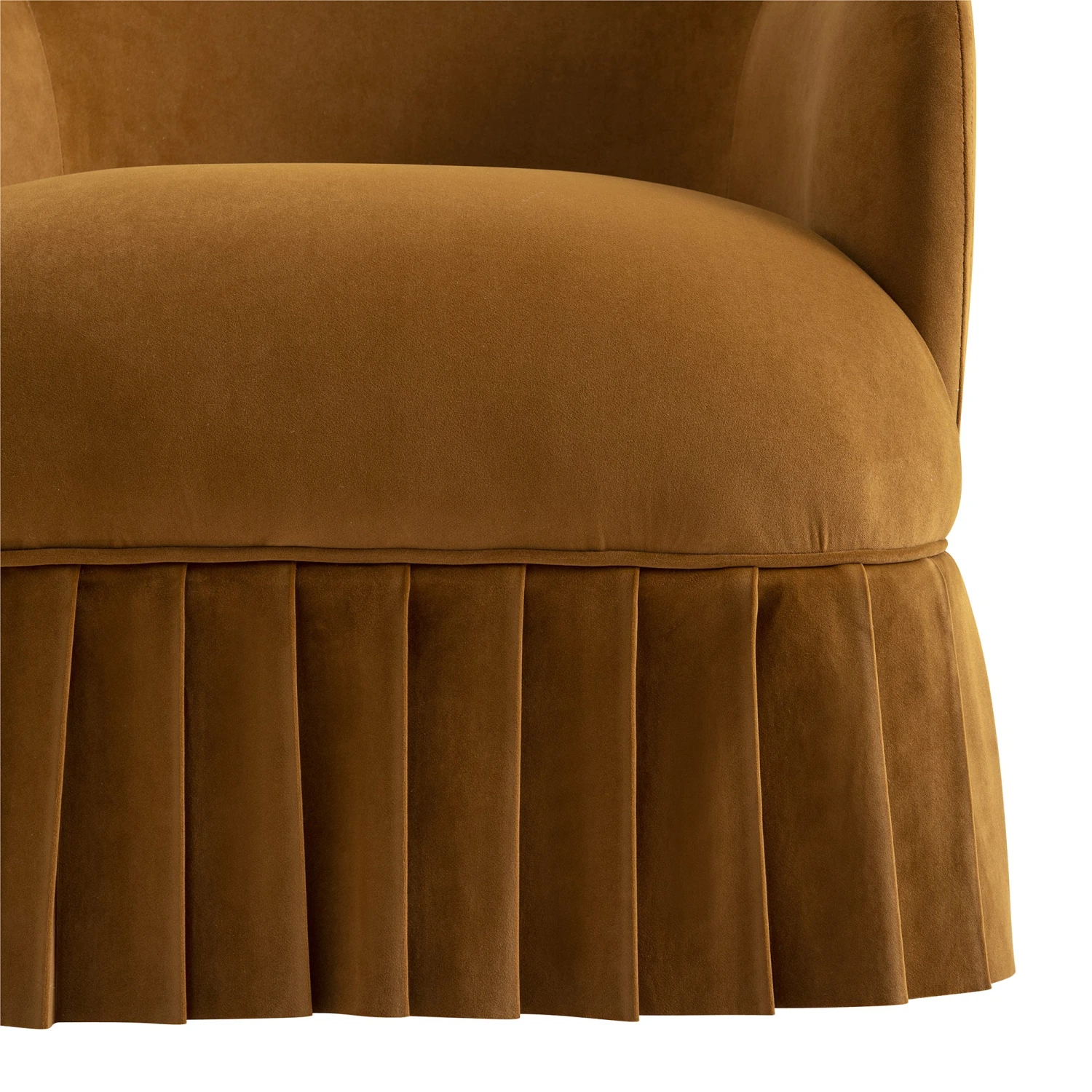 Calliope Skirted Armchair, Cinnamon Velvet - Image 16