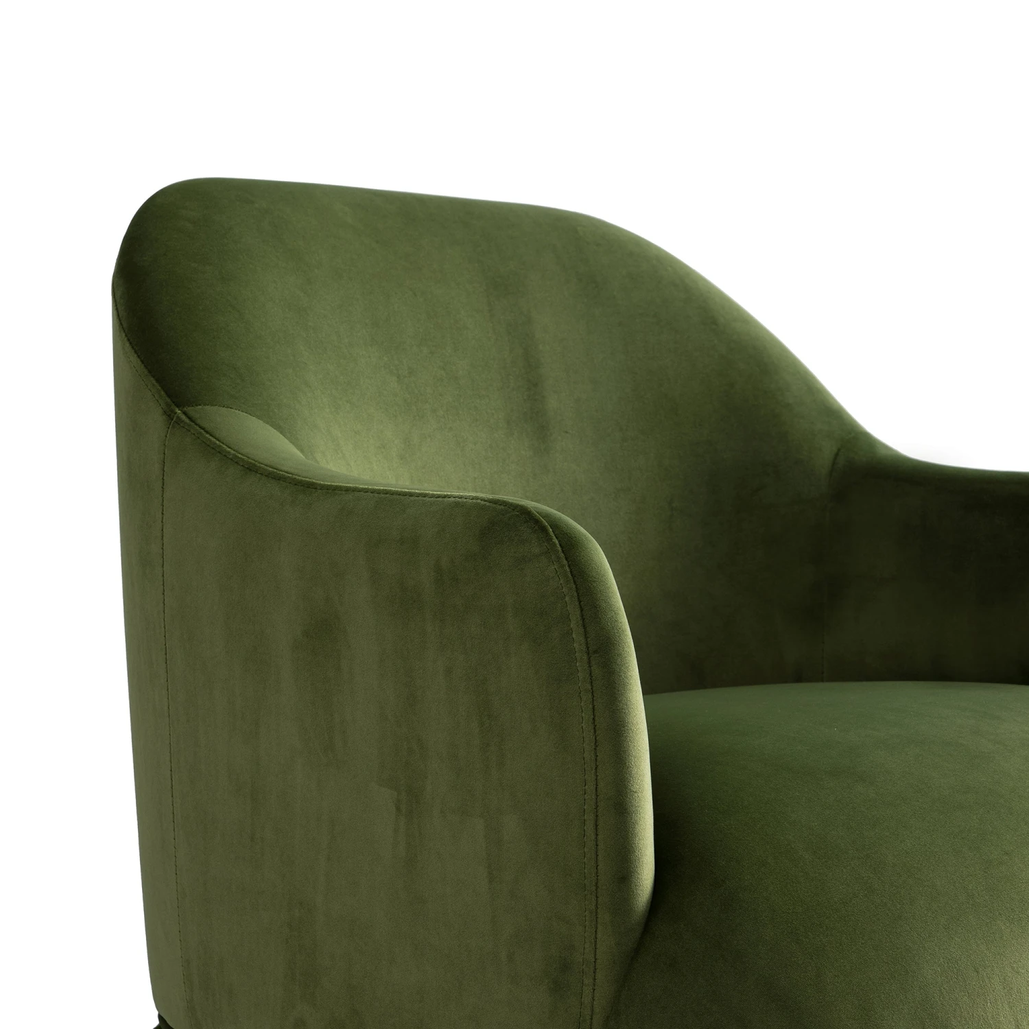 Calliope Skirted Armchair, Fern Green Velvet - Image 14