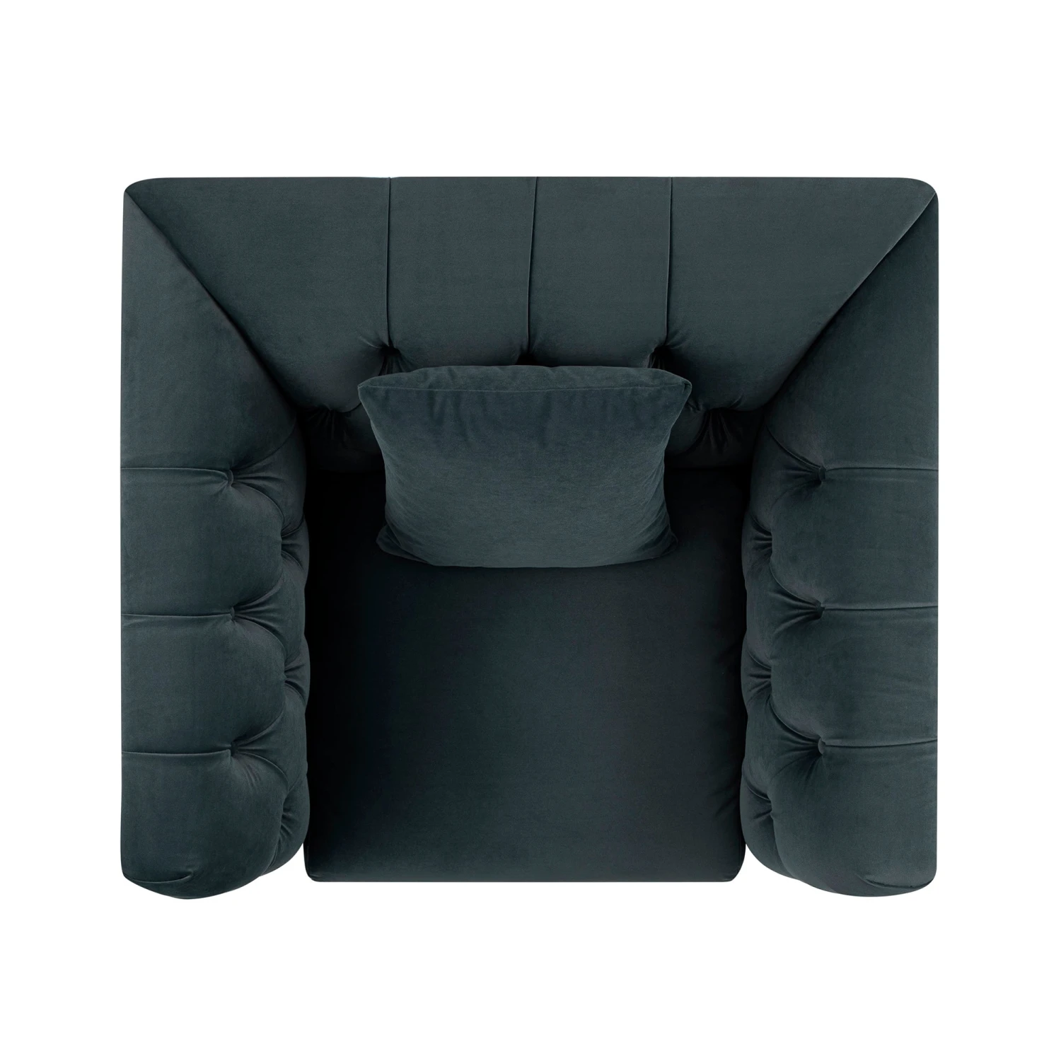 Ashby Chesterfield Armchair, Aegean Blue Velvet - Image 13