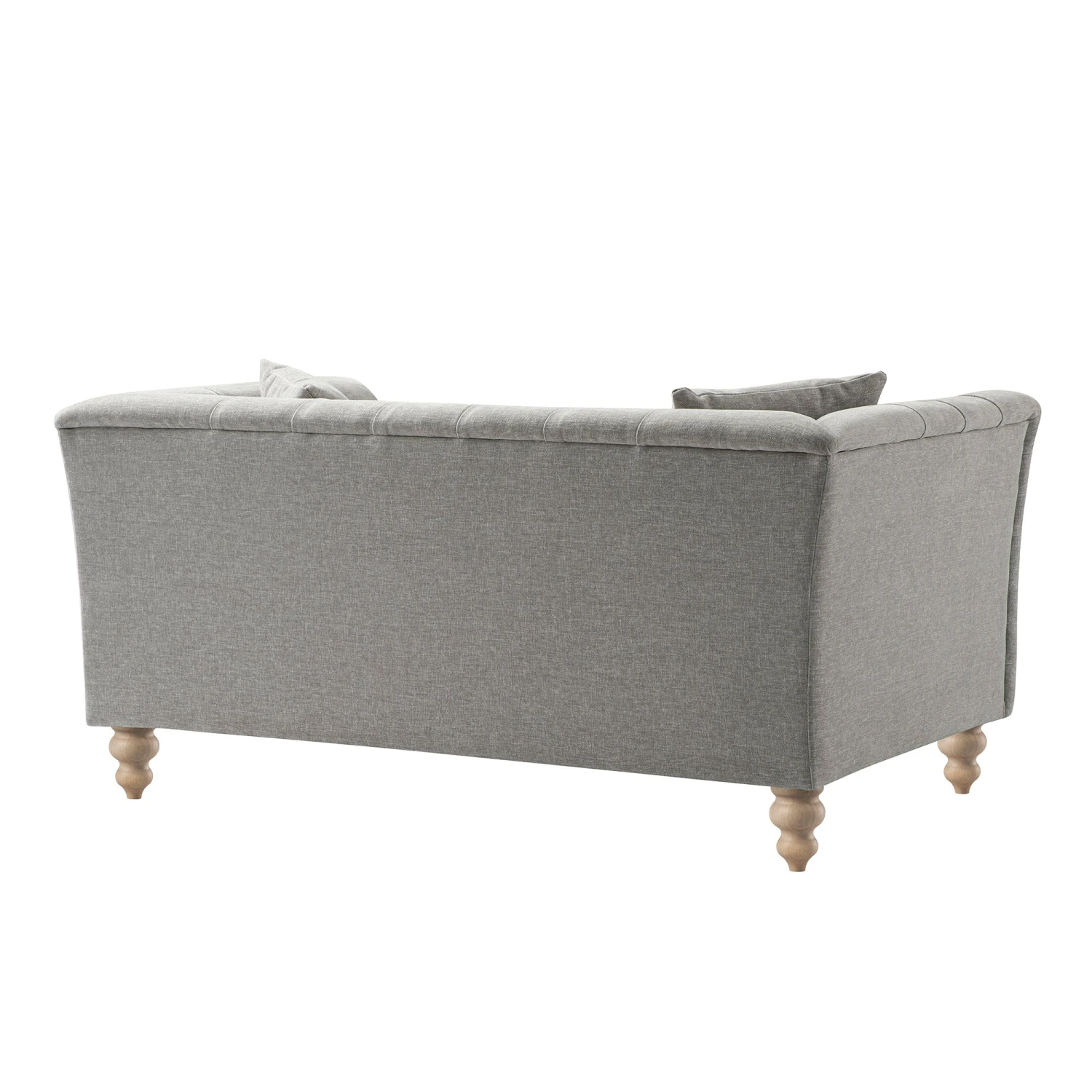 Ashby Chesterfield 2-Seater Sofa, Mist Grey Chenille - Image 14