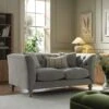 Ashby Chesterfield 2-Seater Sofa, Mist Grey Chenille