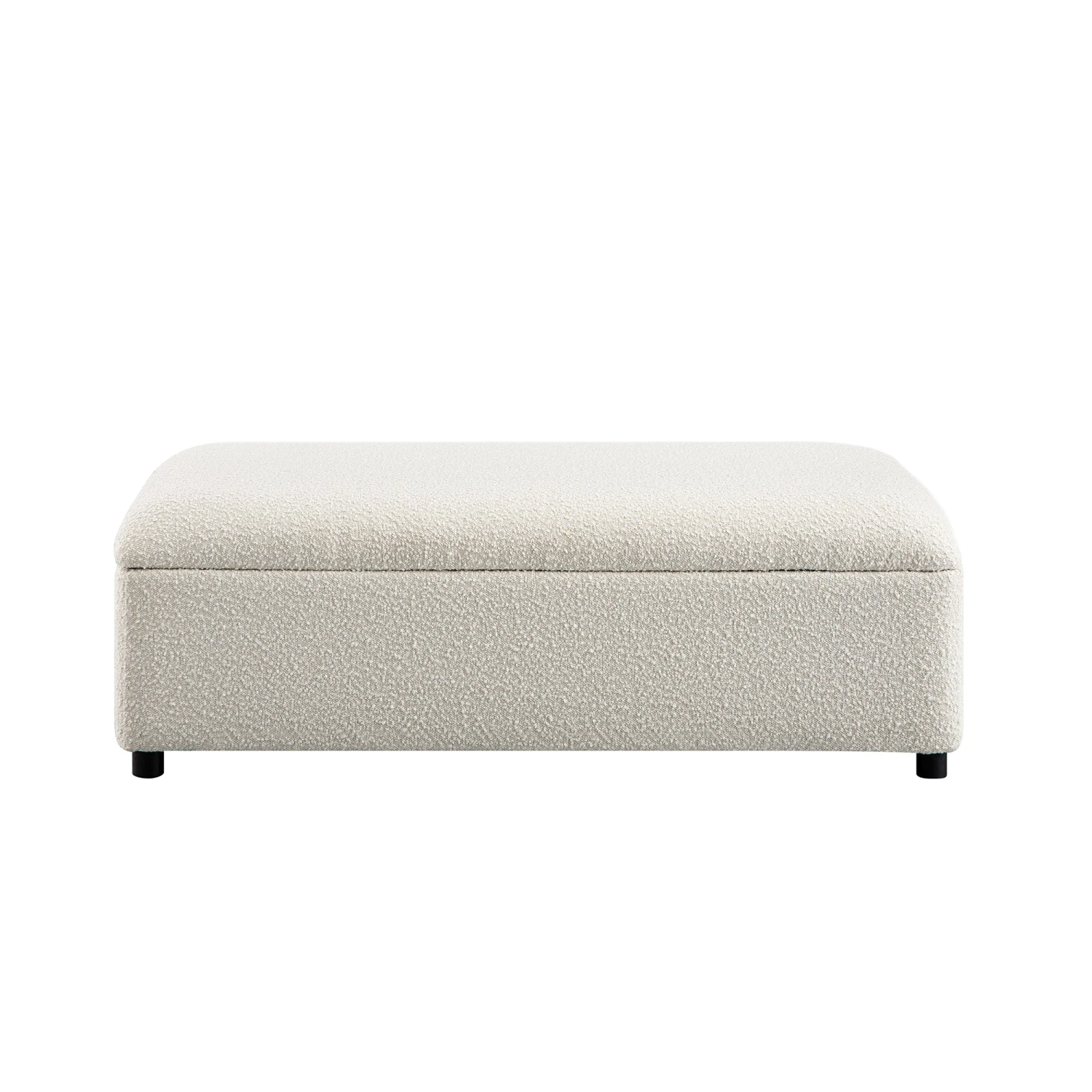 Magda Fold-Out Small Double Bed In An Ottoman, Beige Boucle - Image 9