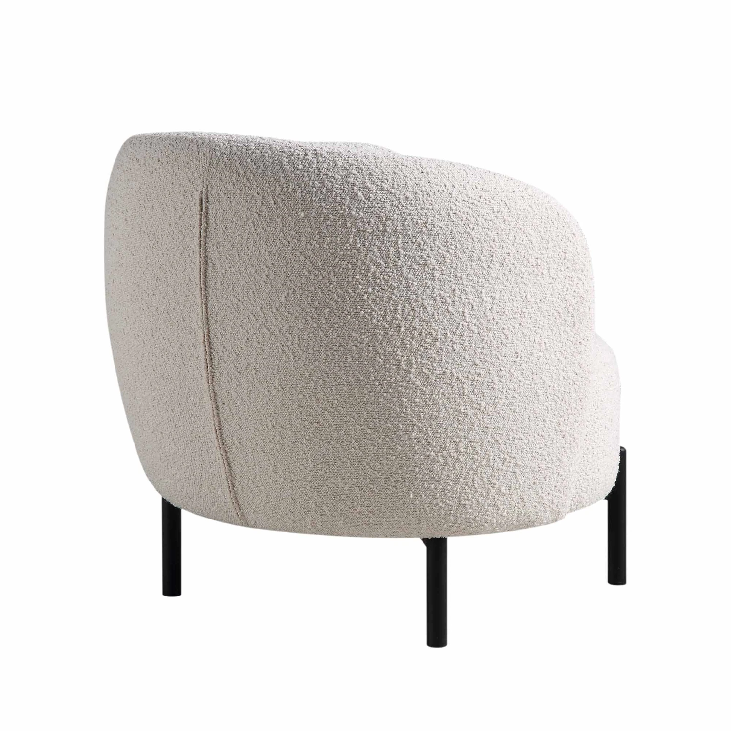 Amboise Armchair With Ball Cushion, Ecru Boucle - Image 13