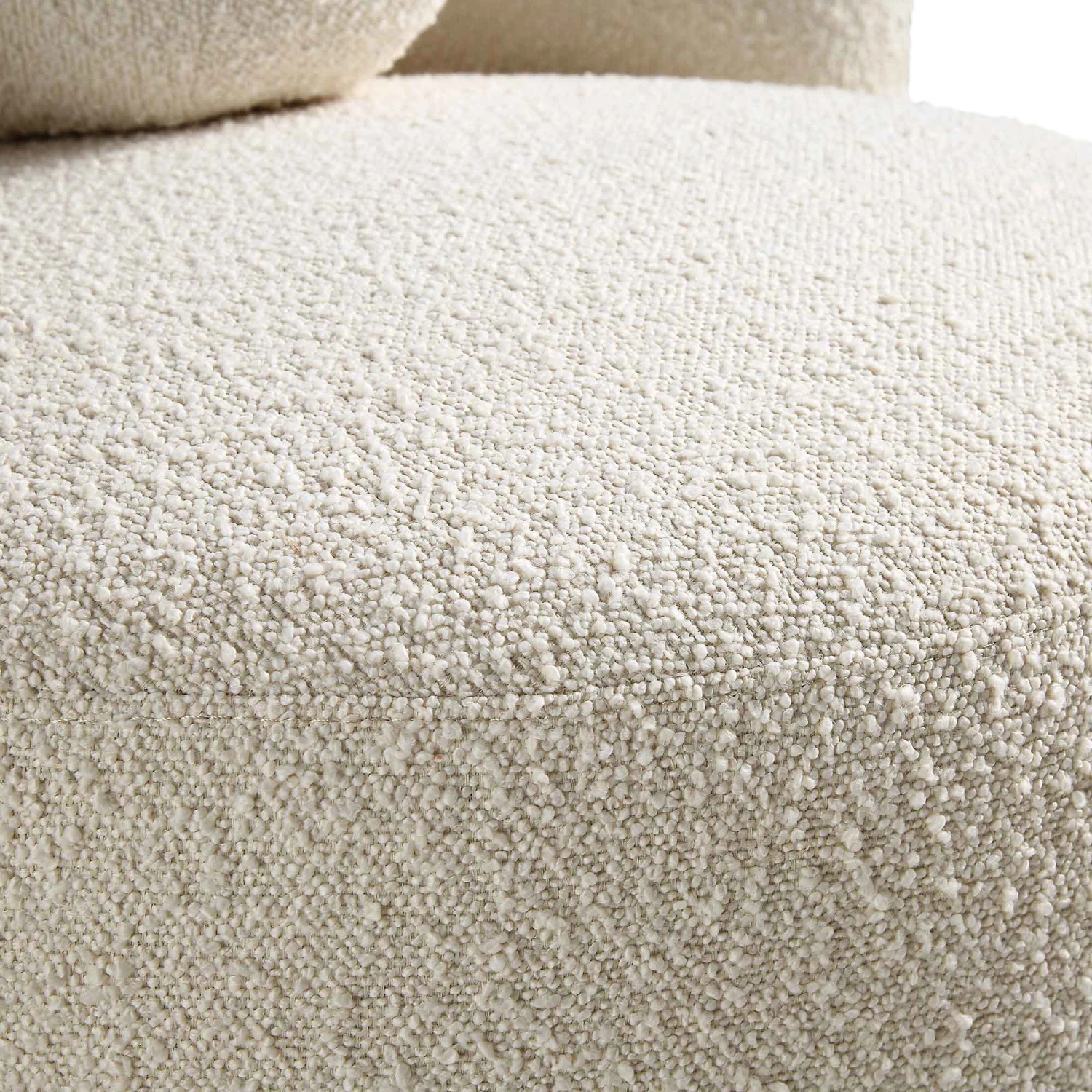 Amboise Armchair With Ball Cushion, Ecru Boucle - Image 16