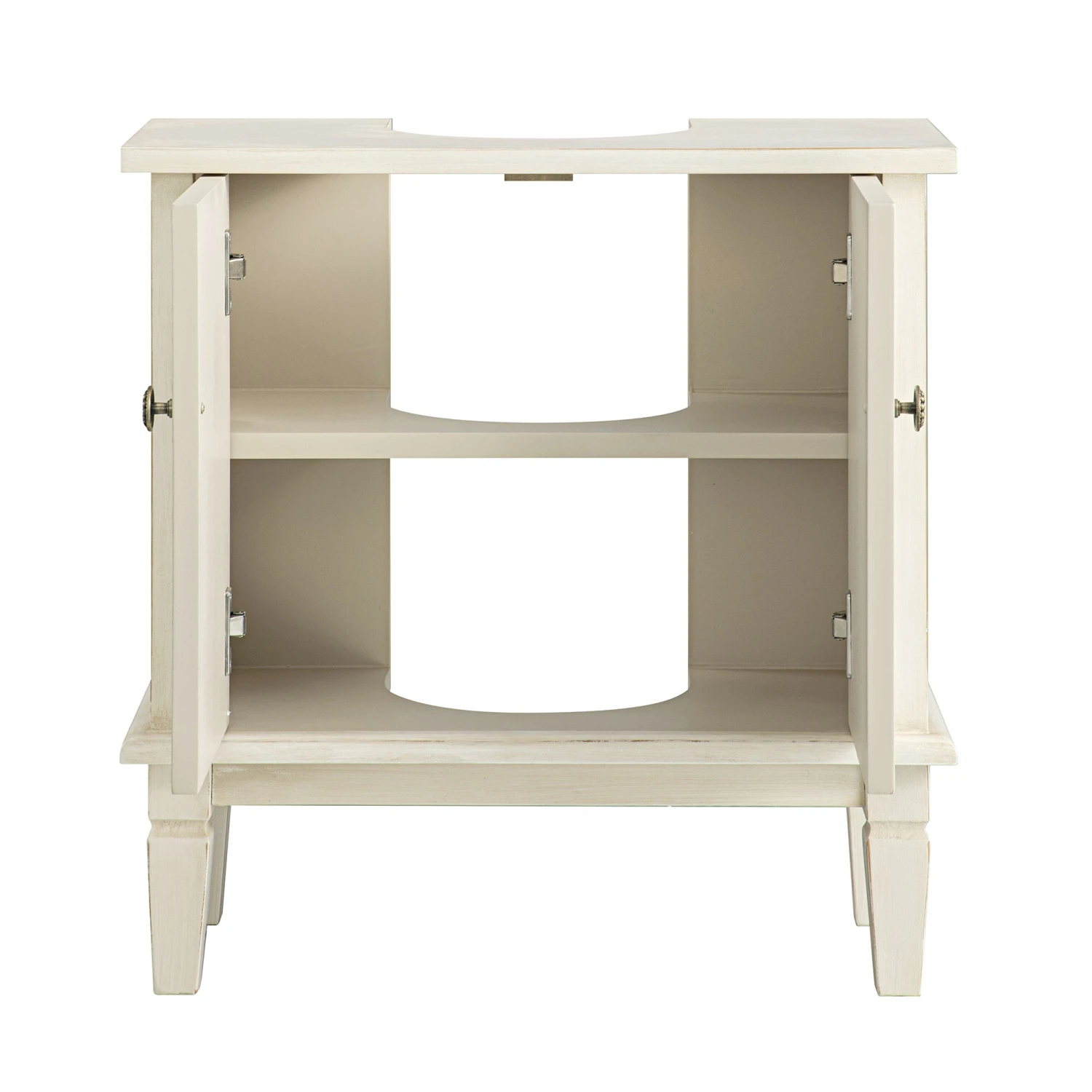 Chantilly Whitewashed Carved Bathroom Undersink Unit - Image 11