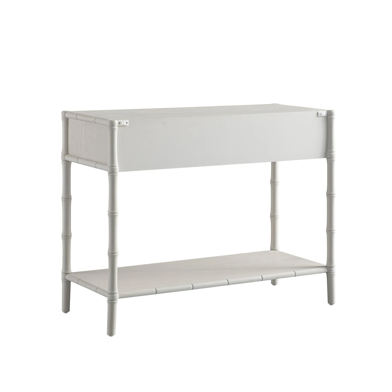 Elstowe Faux Bamboo 2-Drawer Console Table, Shaded White - Image 6